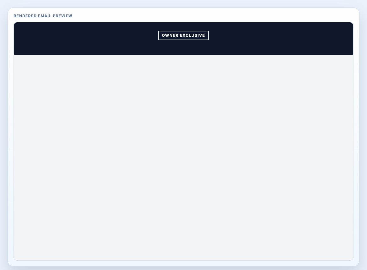 Exclusive Badge Dark rendered email block preview
