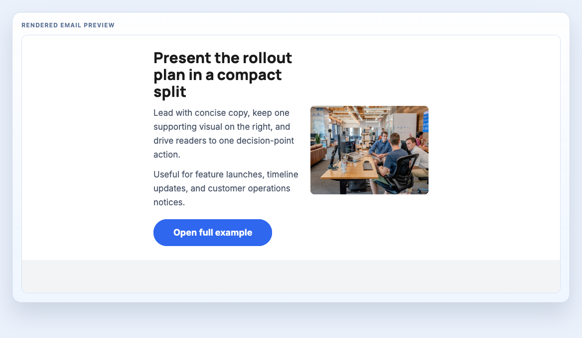 Single Image Right rendered email block preview